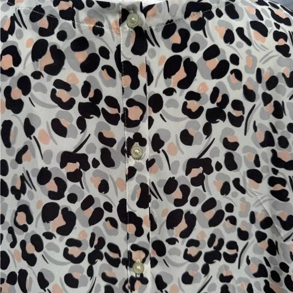 LOFT White and Black Blouse Elegant Top - Picture 4 of 9